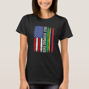 T-shirt Drapeau américain et drapeau mauricien Meilleur St