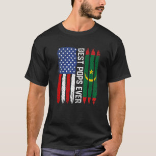 T-shirt Drapeau américain et drapeau mauritanien Meilleurs