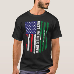 T-shirt Drapeau américain et drapeau saoudien Meilleure mè