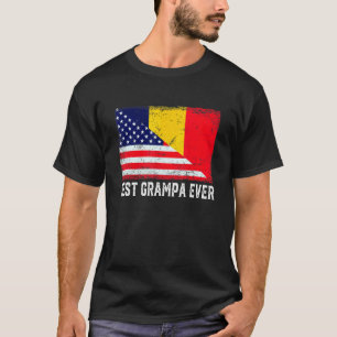 T-shirt Drapeau américain et drapeau tchadien Meilleure fa