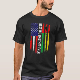 T-shirt Drapeau américain et Guinée Bissau Drapeau Best Bi