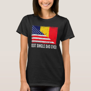 T-shirt Drapeau américain et Tchad Drapeau meilleur père u