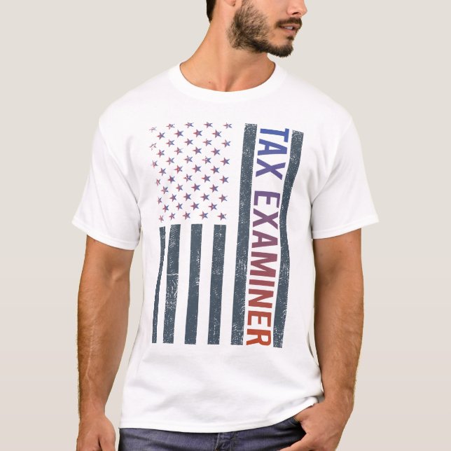 T-shirt Drapeau américain - Examinateur fiscal (Devant)