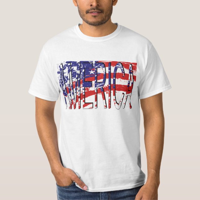 T-shirt Drapeau américain Extraordinaire Tone à deux tons (Devant)