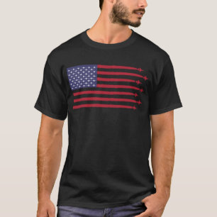 T-shirt Drapeau américain F16