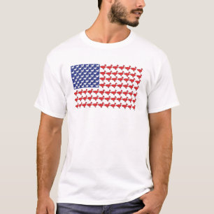 T-shirt Drapeau américain fabriqué à partir de des cana