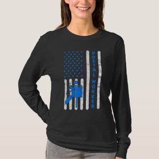 T-shirt Drapeau Américain Facteur Postal Livraison Facteur