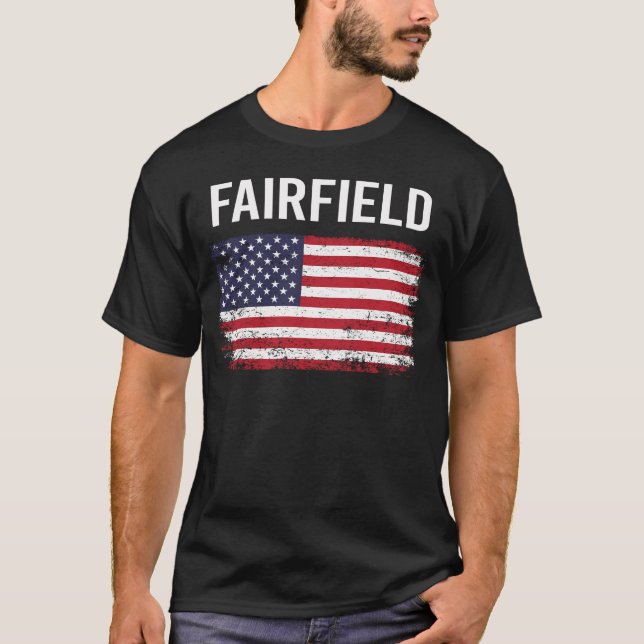 T-shirt Drapeau américain Fairfield (Devant)
