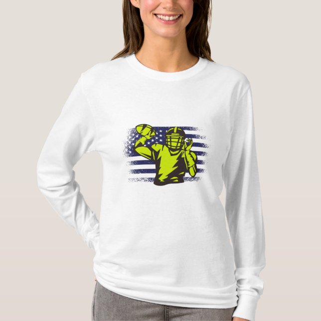 T-shirt Drapeau américain Fan Jersey Shirt USA (Devant)