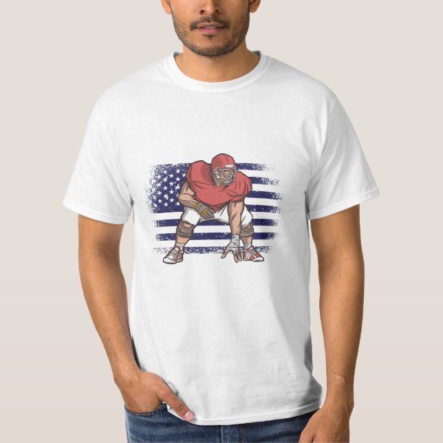 T-shirt Drapeau américain Fan Jersey Shirt USA (Devant)