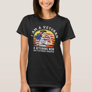 T-shirt Drapeau Américain Femme Vétérinaire Je Suis Un