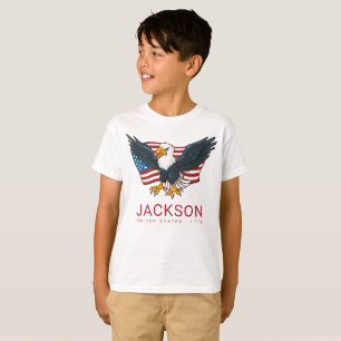 T-shirt Drapeau américain festif USA Enfants Fête du 4 jui