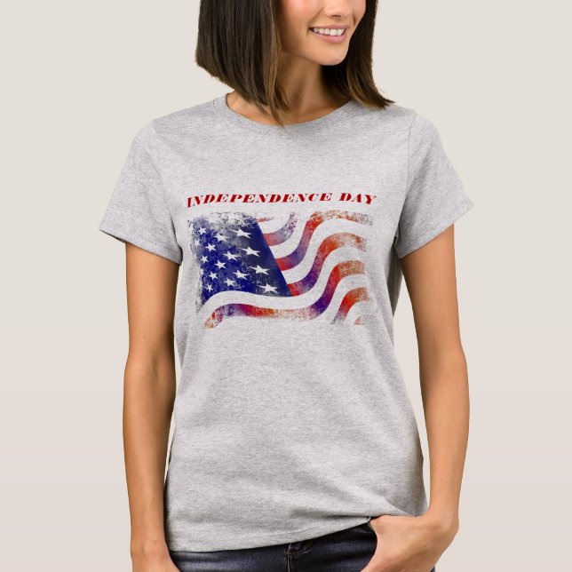 T-shirt Drapeau américain Fête de l'Indépendance (Devant)