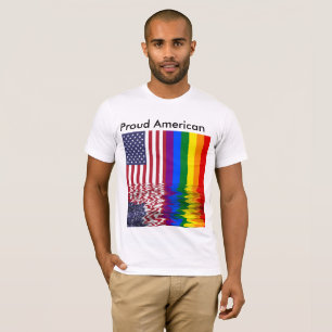 T-shirt Drapeau américain fier des Etats-Unis de gay prid