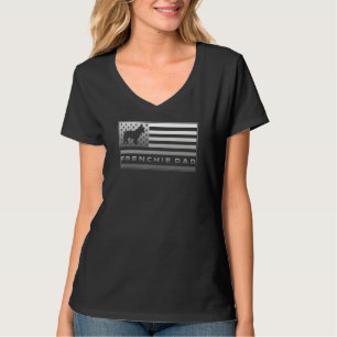 T-shirt Drapeau américain fier papa bouledogue français Fr