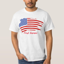 T-shirt Drapeau Américain Fière