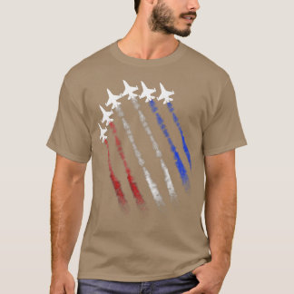 T-shirt Drapeau américain Fighter Jet Patriot 4 juillet Ar
