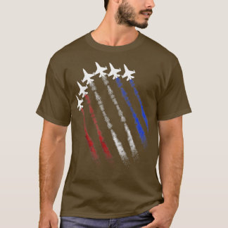 T-shirt Drapeau Américain Fighter Patriot Joyeux 4 Juil