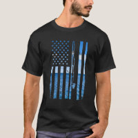 Drapeau américain Fisher Pêcheur Funny Bass Fis
