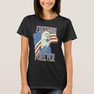 T-shirt Drapeau américain Freedom Forever American Eagle P