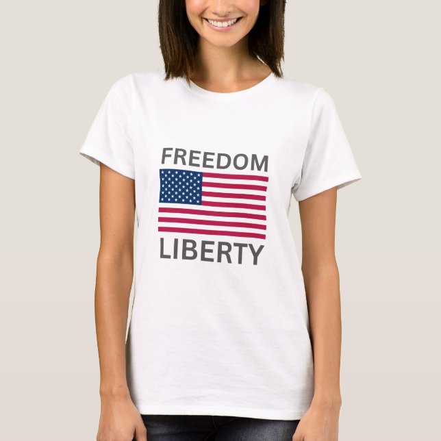 T-shirt Drapeau américain Freedom Liberty™ Femmes (Devant)