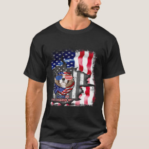T-shirt Drapeau Américain Fun Du Roi Cavalier Charles Span