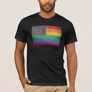 T-shirt Drapeau américain gai