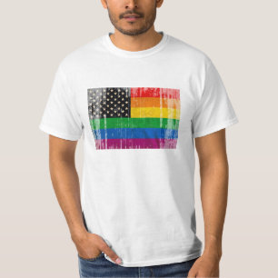 T-shirt Drapeau américain gay