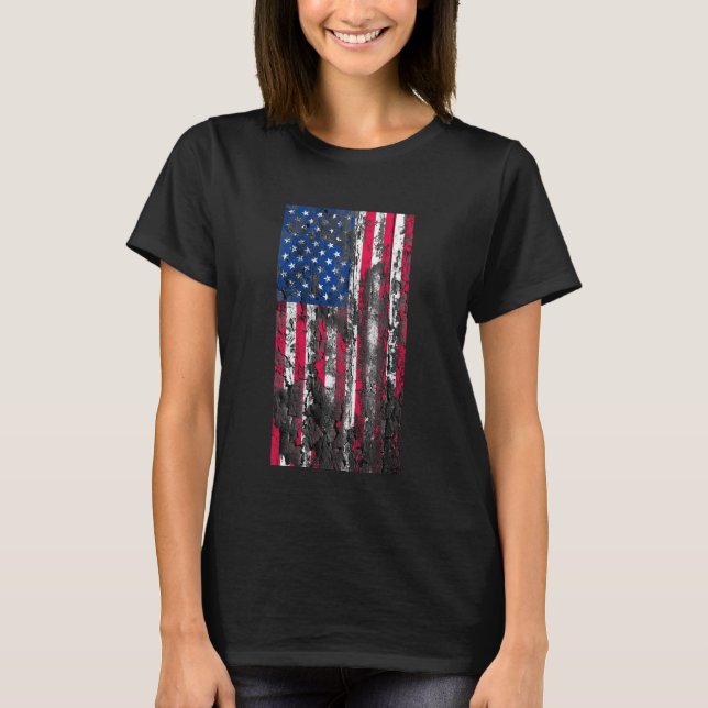 T-shirt Drapeau américain glorieux disparu 4 juillet (Devant)