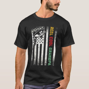 T-shirt Drapeau américain Grand-pa Bass Pêche unique Fishe
