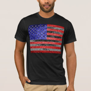 T-shirt Drapeau américain Grunge