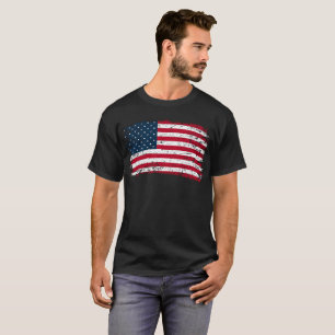 T-shirt Drapeau américain Grungy