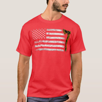 T-shirt Drapeau américain Hatchet amusant Ax Thover