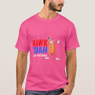 T-shirt Drapeau américain Hawk Tuah Bleu Rouge Blanc Homme