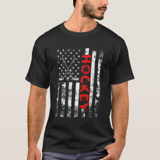 T-shirt Drapeau américain Hockey Usa Patriotique