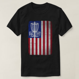 T-shirt Drapeau Américain Homme Lover Golf Disque Volant