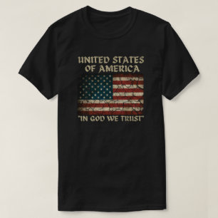 T-shirt Drapeau américain "In God We Trust"