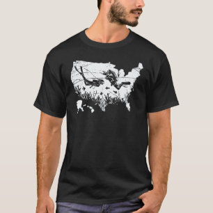 T-shirt Drapeau américain incroyable plongée en scaphandre