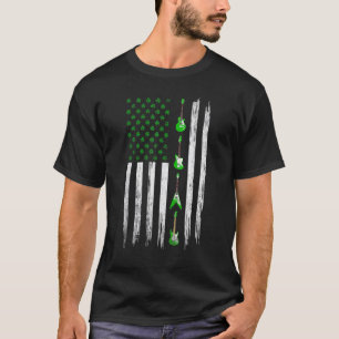 T-shirt Drapeau américain irlandais en détresse Guitare St