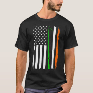 T-shirt Drapeau américain irlandais en détresse St Patrick