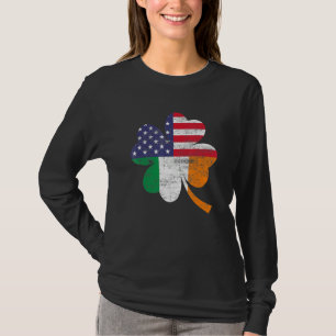 T-shirt Drapeau américain Irlande Drapeau irlandais Distor