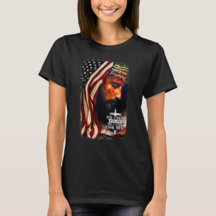 T-shirt Drapeau américain Jésus Citation chrétienne Bible 