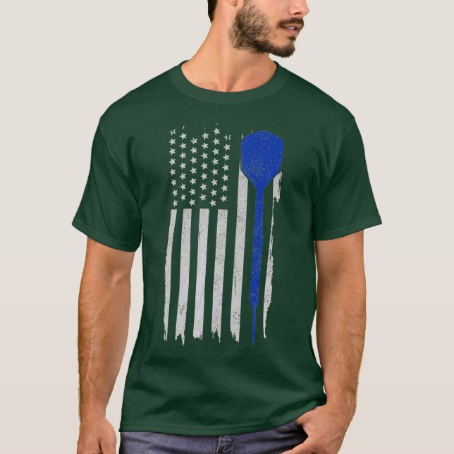 T-shirt Drapeau américain Joueur des fléchettes patriotiqu (Devant)