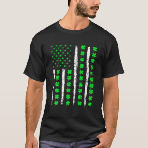 T-shirt Drapeau américain Jour de la Saint Patrick rétro V