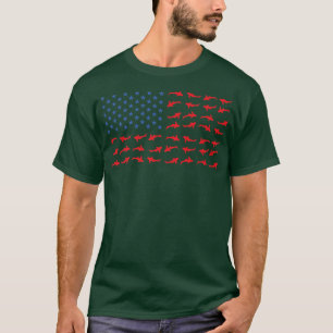 T-shirt Drapeau américain Koi Fish Pond Carp Japon Japonai