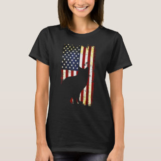 T-shirt Drapeau américain Korat Silhouette 4 juillet