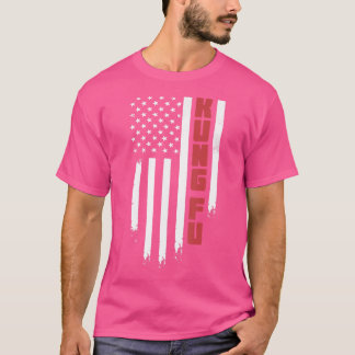 T-shirt Drapeau américain Kung Fu Art Martial