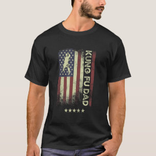 T-shirt Drapeau américain Kung Fu Papa 1