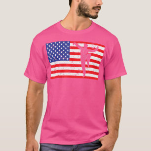 T-shirt Drapeau américain Kung Fu Vintage Karat