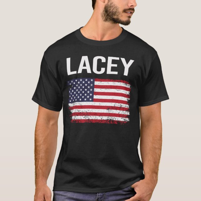 T-shirt Drapeau américain Lacey (Devant)